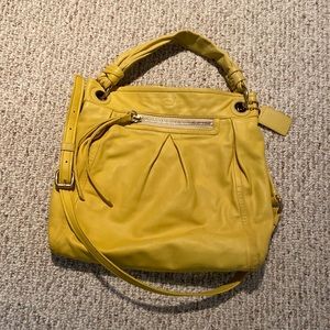 Coach yellow leather purse
